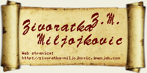 Živoratka Miljojković vizit kartica